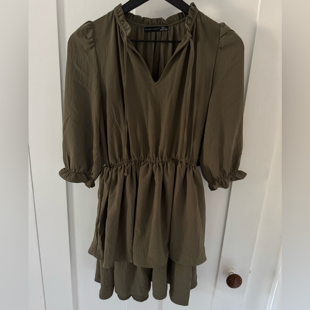Black Tape Olive Green Dress